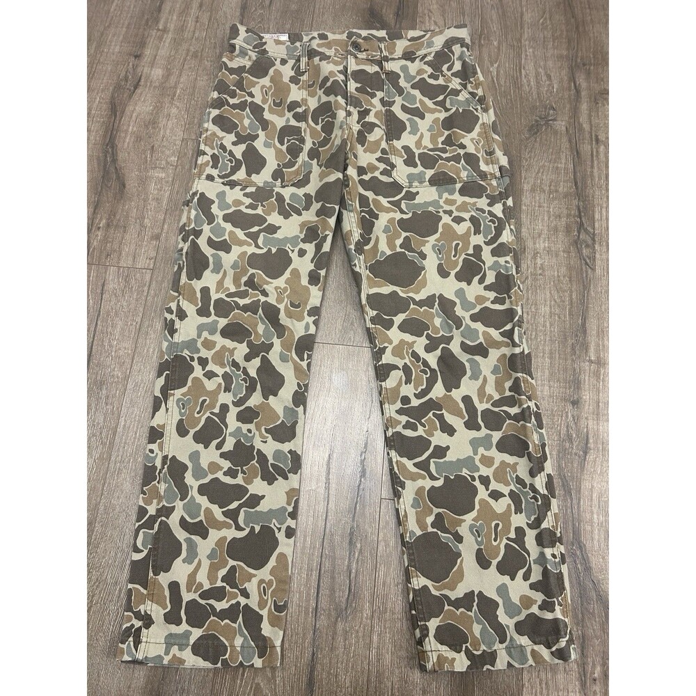 Wallace Barnes Duck Camo Pants Mens 34x30 Canvas Carpenter AB249 - Picture 1 of 11